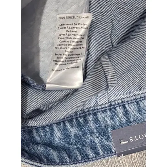 Talbots Wide Leg Trouser Jeans Y2K NWT Naomi Wash Sz 12 A004095 - Picture 10 of 12